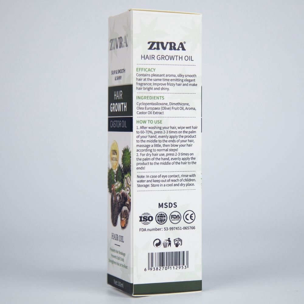 ZIVRA Castor Oil for Hair Growth 100ml